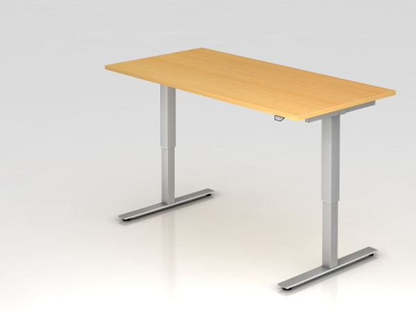 Hammerbacher elektrisch zit-sta bureau 160x80cm beuken, werkhoogte 73 - 119 cm, VXMST16/6/S