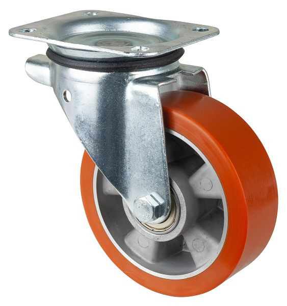 BS-rollen transportrol, wielbreedte 50 mm, wiel-Ø 150 mm, draagvermogen 450 kg, loopvlak polyurethaan gegoten, wiellichaam aluminium, kogellagers, L400.B90.152