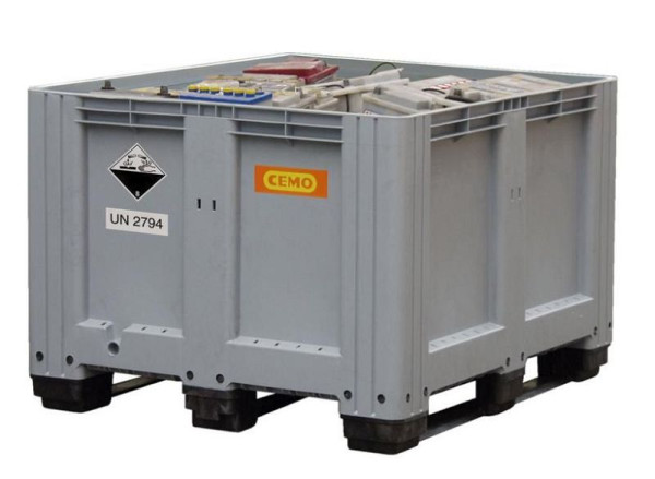 Cemo oude accubak 610 l, grijs, 8322