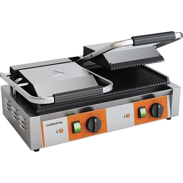 Caterina dubbele contactgrill, 570x360x200 mm (BxDxH), 3,6 kW, CA2002570