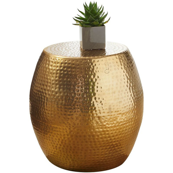 Wohnling bijzettafel PEDRO 42 x 42 x 42 cm aluminium goud oosters rond, WL5.468