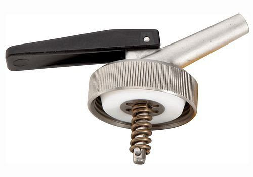DENIOS Zapfhahn 1 1/2" für Transportbehälter, Werkstoff: Edelstahl, 117328