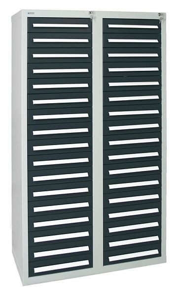 stumpf ladekast serie T-100 / 35-4, RAL 7035/7016, 34 laden (34 x 100 mm), 8154171