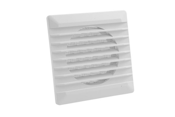 Marley ventilatierooster 140x140mm met vliegenhor wit, 059655