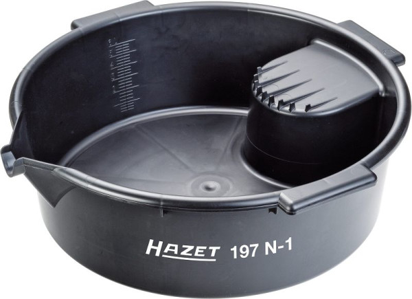 Hazet multifunctionele pan, voor het vervangen van olie/oliefilter en het reinigen van onderdelen Interne schaalverdeling: liter, US gal / UK gal, 197N-1