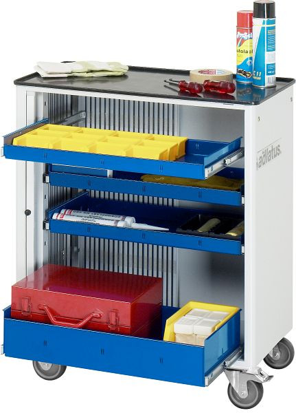 RAU gereedschapswagen serie adlatus model 7000, B725 x D400 x H860 mm, incl. metalen steun, 02-7000.11