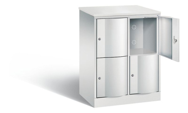C+P lockerkast Resisto, H1077xB772xD540mm, kleur: lichtgrijs, 8472-272 S10098