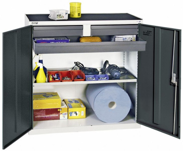 Stumpf TM gereedschaps- en materiaalkast 3000, RAL 7035/7016, 2 laden (inclusief 1 grote kamer), 1 kuip, 3007371