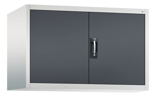 C+P bovenkast Acurado, H790xB1200xD600mm, kleur: lichtgrijs / zwartgrijs, verzonken handgreep, 9495-000 S10003