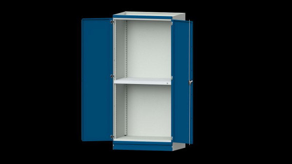 ANKE werkbanken basiskast modulair kastsysteem, model 102, 1015 x 720 x 2200 mm, lege behuizing met deuren, RAL 7035/5010, 631.205