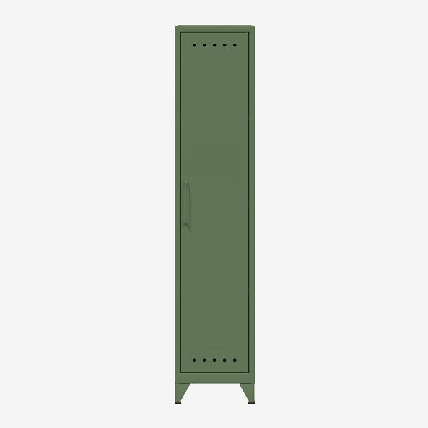 Bisley Fern Lockerkast met kledingroede en hoedenplank, olijfgroen (623), FERLOC623