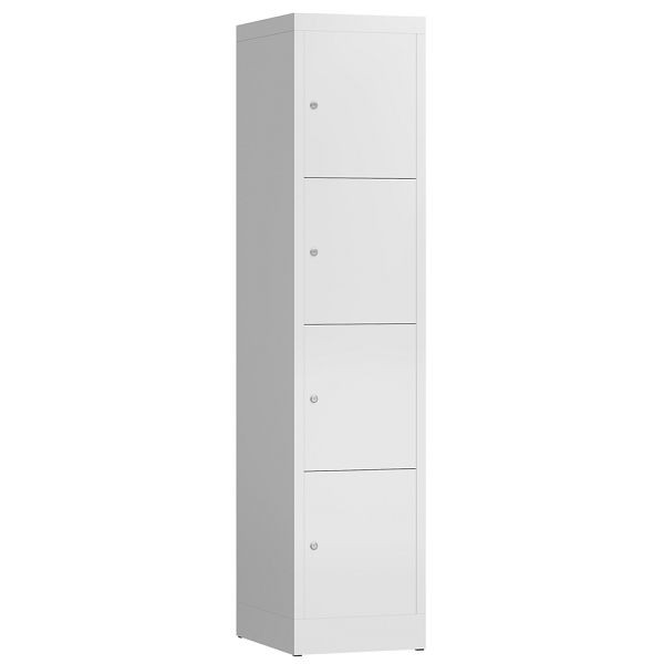 Lüllmann ClassiX lockerkast, 1 compartiment, 4 compartimenten, 1800 x 415 x 500 mm, signaalwit, X-523417
