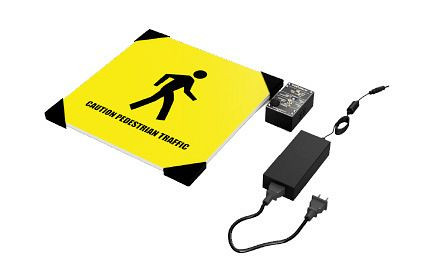 Ergomat voetgangersherkenning 30 cm LED bord - Combo, ERGO-IWS-30-D