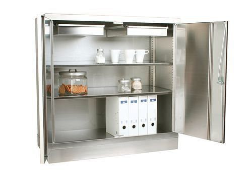 DENIOS RVS gereedschapskast Inox, B 1000, D 500, H 1000 mm, 251-577