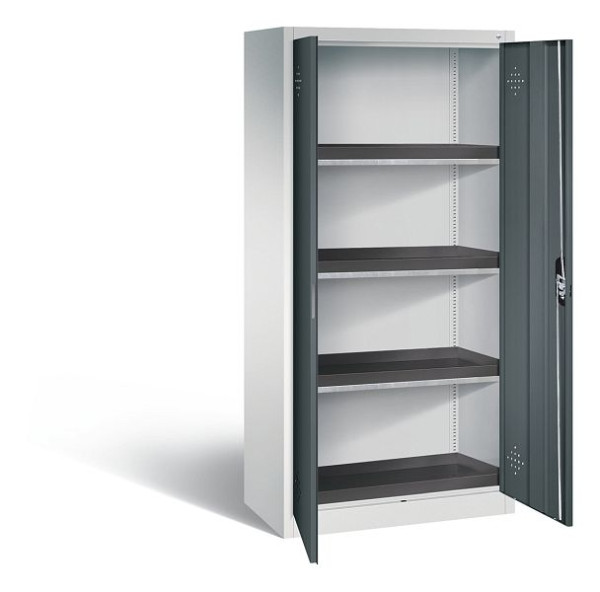 C+P klimaatkast Acurado, H1950xW930xD500mm, kleur: lichtgrijs / antracietgrijs, verzonken handgreep, 8921-316 S10162