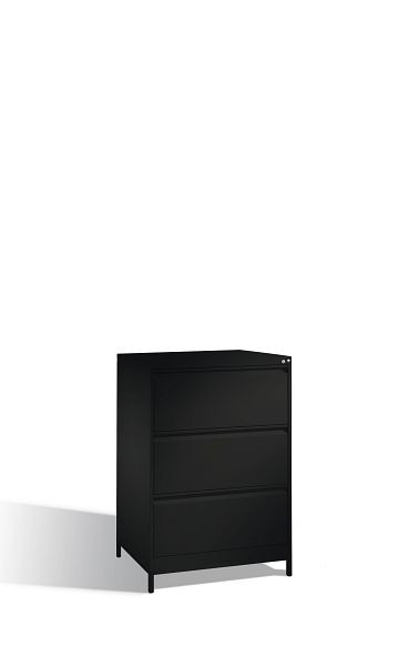 C+P archiefkast Acurado, H1045xB787xD590mm, kleur: zwart-grijs, handgreep, met frame, 12923-322 S10021