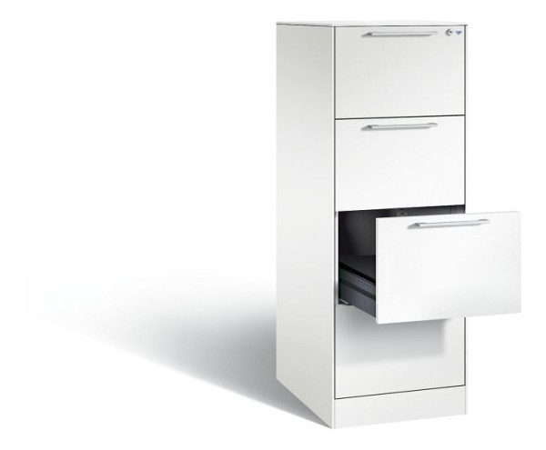 C+P archiefkast Asisto, H1310xB440xD600mm, kleur: verkeerswit, beugelgreep, 146 225-421 S10035