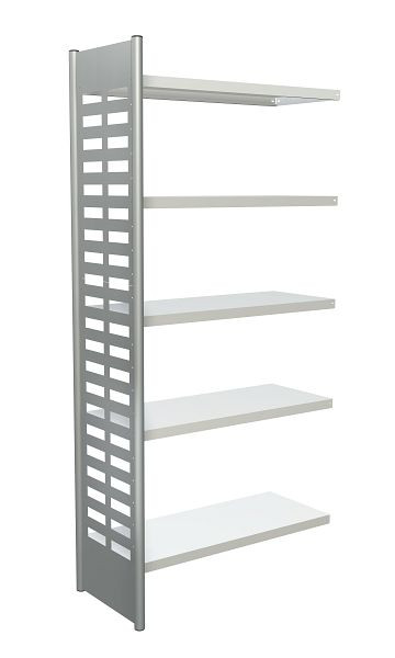 Kerkmann designplank M2, B 1000 x D 400 x H 2200 mm, aluminium zilver/lichtgrijs, 51583011