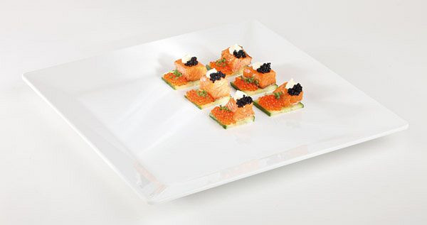 APS dienblad -PURE-, 18 x 18 cm, hoogte: 3 cm, melamine, wit, 83418