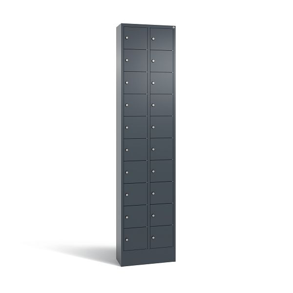 C+P Kleingefachschrank, 20 Fächer, H1950xB460xT200 mm, Anthrazit, 80700-203 S10155
