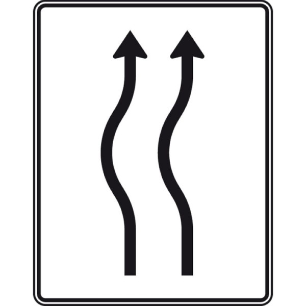 Stone HGS zwenkbord, korte draai zonder tegenliggers, twee rijstroken naar links, nr. 513-11, RA1/vlakke vorm 2mm, zonder afstandsinformatie, 1600x1250mm, 513-11-111