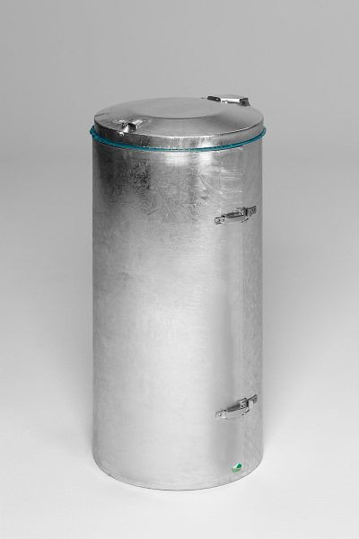 VAR compacte afvalbak 120 L met enkele vleugeldeur, thermisch verzinkt, 1529