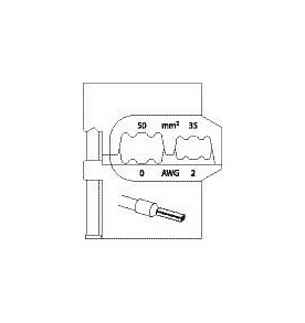 GEDORE module-inzetstuk voor adereindhulzen, 35-50 mm², 1830627