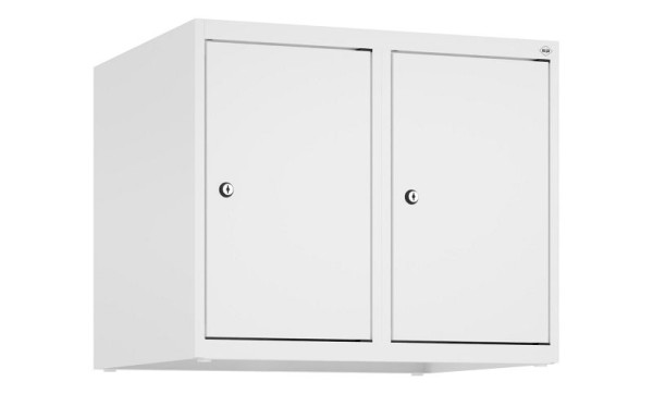 C+P Schrankaufsatz Classic PLUS, Aufsatzschrank, 9016/9016, Zylinderschlösser, 500x600x500mm, 2 Abteile, 080090-20 S10029