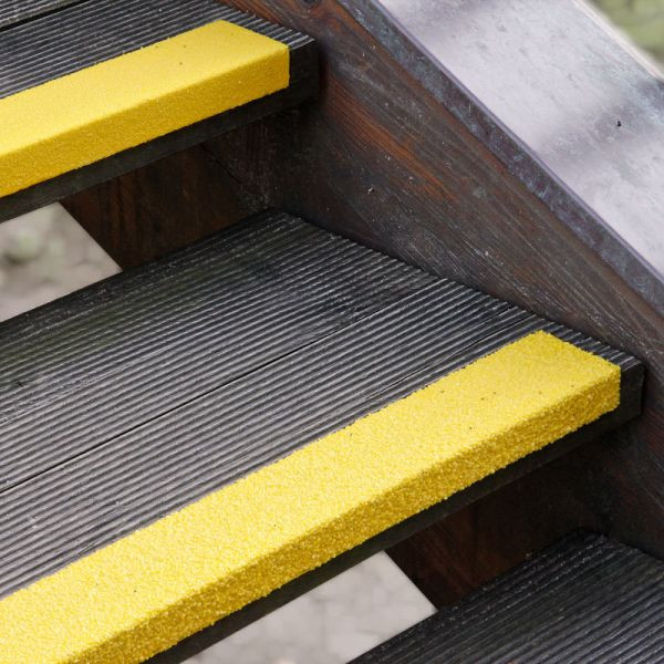 Meelbroek antislip traprandprofiel GFK medium geel 70x1000x30mm, GTMG0701000