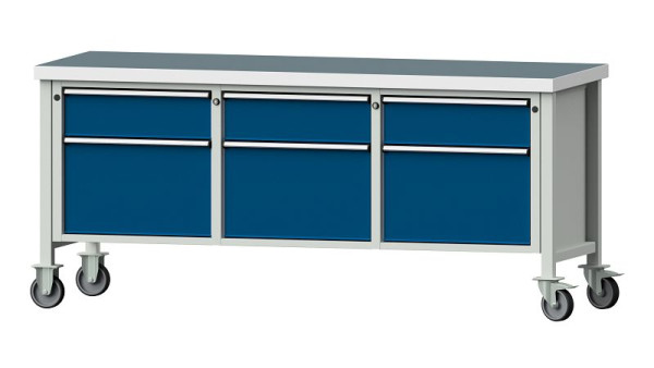 ANKE werkbanken kistwerkbank, model 223 V, 2000 x 700 x 900 mm, RAL 7035/5010, UBP 50 mm, 306.167