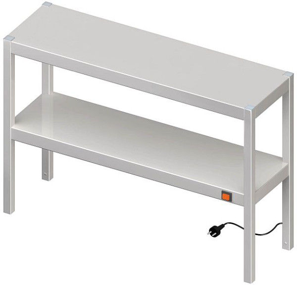 Stalgast Wärmebrücke 2-etagig 1300x400x700 mm mit Keramik-Infrarot-Strahlern, VWE13401