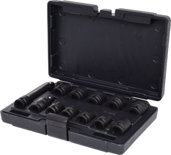 KS Tools 1/2" zeskant-krachtdoppenset, kort, 12-delig, 515.0112