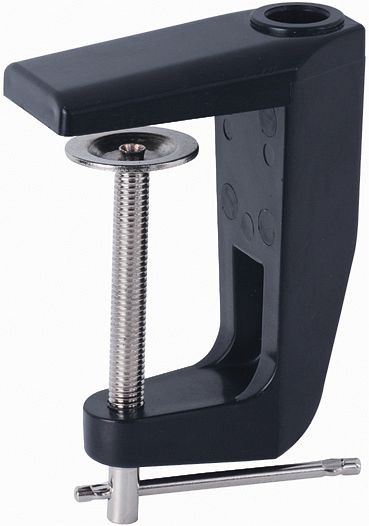 Lumeno tafelklem voor werklampen en loeplampen, tafelbladen tot 65 mm, zwart, 6171SW