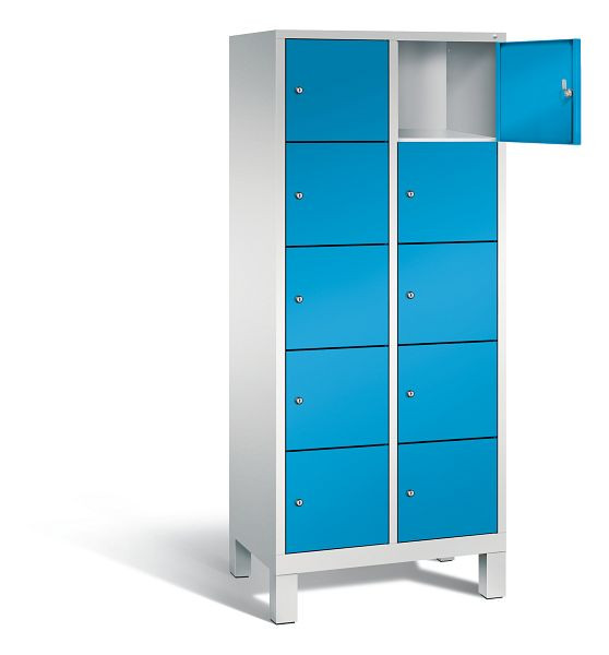 C+P lockerkast Evolo, H1850xW810xD500mm, kleur: lichtgrijs/lichtblauw, 48010-225 S10021