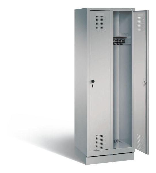 C+P garderobekast Evolo, H1800xB610xD500mm, kleur: wit aluminium, 48020-20 S10068
