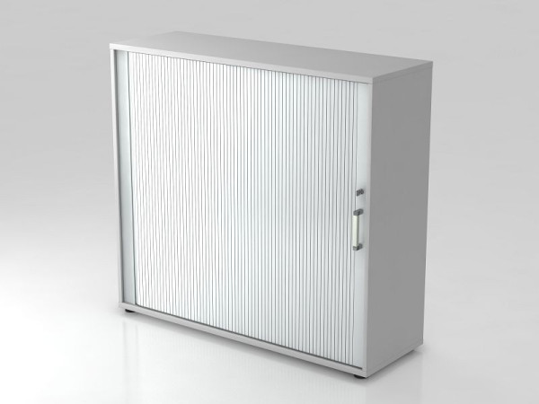 Hammerbacher rolluikkast horizontaal, 3OH 120cm chroomgreep grijs/zilver, 120x40x110 cm (BxDxH), V1733S/5/S/CE