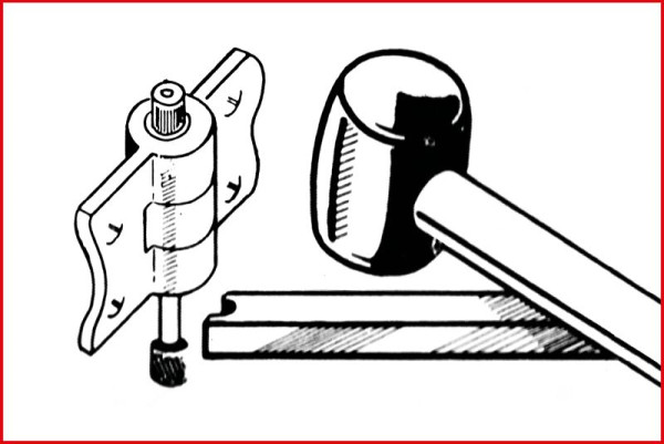 KS Tools deurscharnier paspenuittrekset, 4-delig, 140.2190
