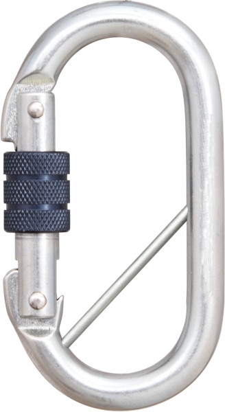 Funcke karabijnhaak FSK8, stalen schroefkarabijnhaak met pin, openingsbreedte: 18 mm, ovaal, 70020123