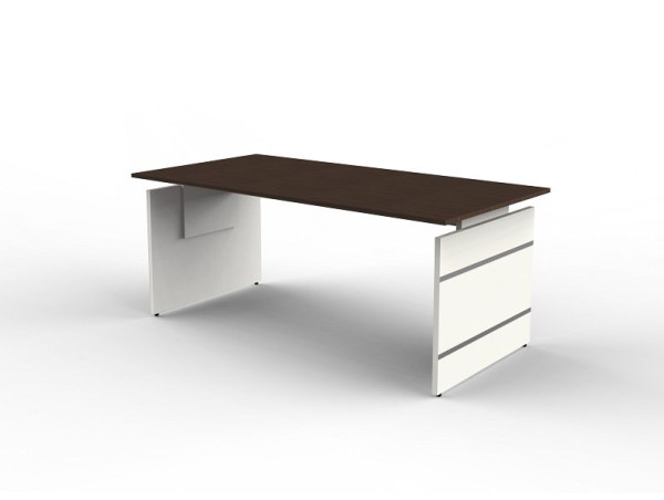 Kerkmann in hoogte verstelbaar zijbureau, vorm 4, B 1800 x D 800 x H 680-760 mm, wenge, 114424.1