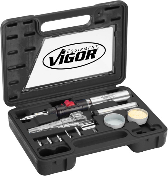 VIGOR gassoldeerboutset, aantal gereedschappen: 12, V5512