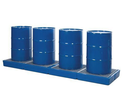 DENIOS vloerelement BK 30.8 gemaakt van polyethyleen (PE), met verzinkt rooster, 3000 x 800 x 150 mm, 216-675