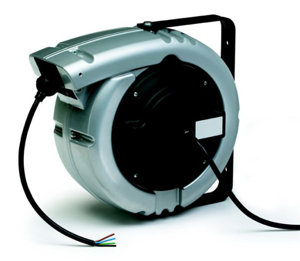 Ebinger kabelhaspel PR-C IP 65, aluminium behuizing, hot-coated 23m kabel H05VV-F 2x2.5mm² Beschermingsklasse IP 65 max. 1.8 / 2.5 KW, 2.402.007