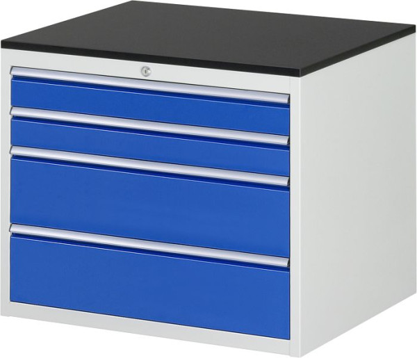RAU ladekast serie 7000, B770xD650xH640mm, laden: 2xH90, 2xH180mm, werkblad melaminehars gecoat, 03-XL3.1A-M.11