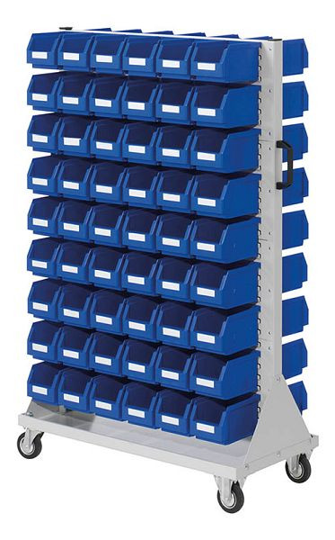 Bedrunka + Hirth trolley maat 4, 108 magazijnbakken, afmetingen in mm (BxDxH): 1000 x 500 x 1580, 04.03.3513