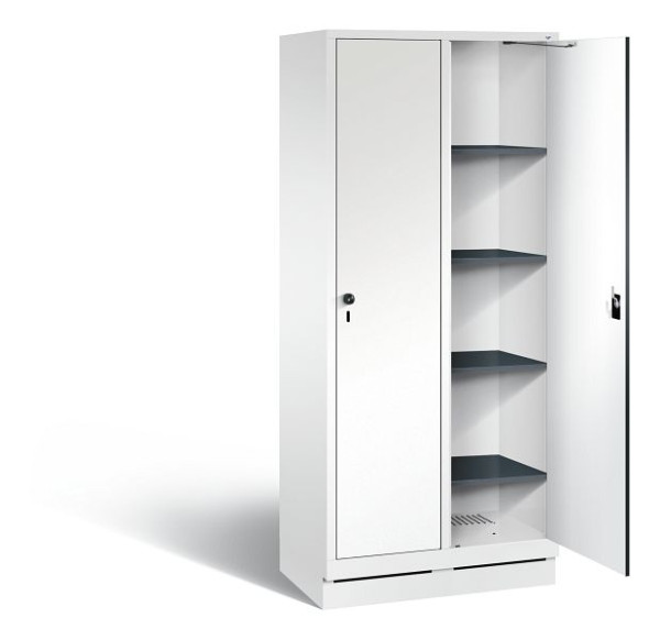 C+P washok Evolo, H1800xW810xD500mm, kleur: verkeerswit / decor wit, 48020-22B S10034