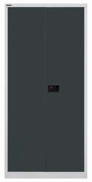 Bisley universele draaideurkast, 4 planken, 5 OH, lichtgrijze romp, antracietgrijze fronten, E782A04525