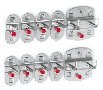 ANKE gereedschapshouder assortiment 10 stuks; met 7 gereedschapshouders met schuine uiteinden; 2 dubbele gereedschapshouders; 1 gereedschapsklem, 920.400