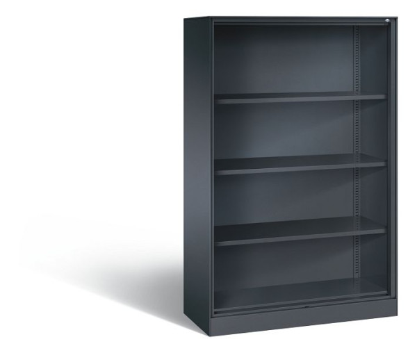 C+P bureauplank Asisto, H1635xB1000xD435mm, kleur: zwart-grijs, 4 niveaus, 140012-000 S10005