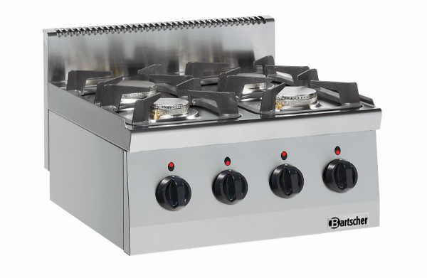 Bartscher gasfornuis 600, B600, 4 vlammen, tafelapparaat, 1317463