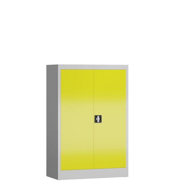 Lüllmann ClassiX draaideurkast, 1200 x 800 x 380 mm, lichtgrijs/zinkgeel, X-530296